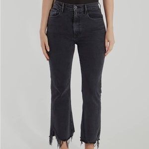 3X1 MIMI CUTTRELL Women's Black Jeans Flare Leg Stretch Denim Pants (Size 26)